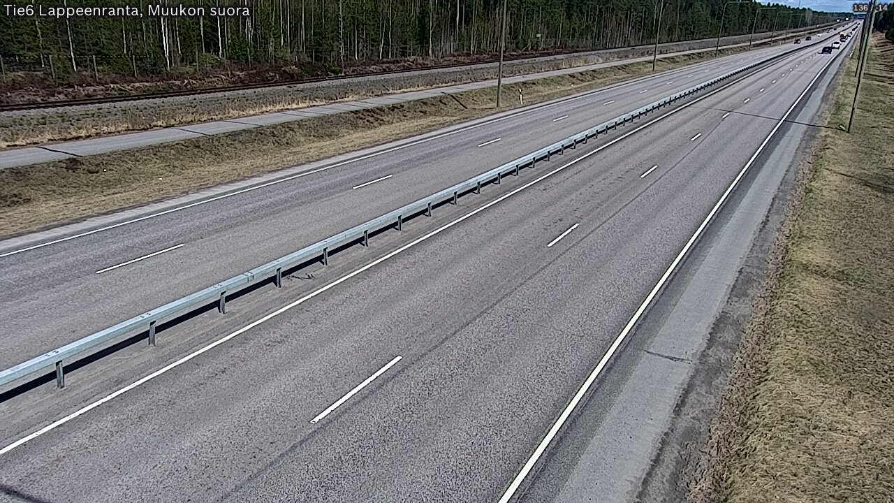 Weather Camera Image Tie 6 Villmanstrand, Muukko rakan, Lappeenranta, Etelä-Karjala