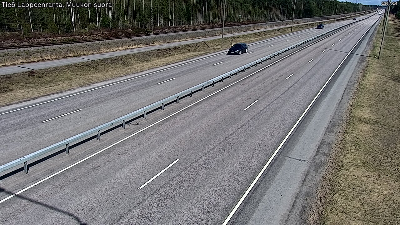Weather Camera Image Tie 6 Villmanstrand, Muukko rakan, Lappeenranta, Etelä-Karjala