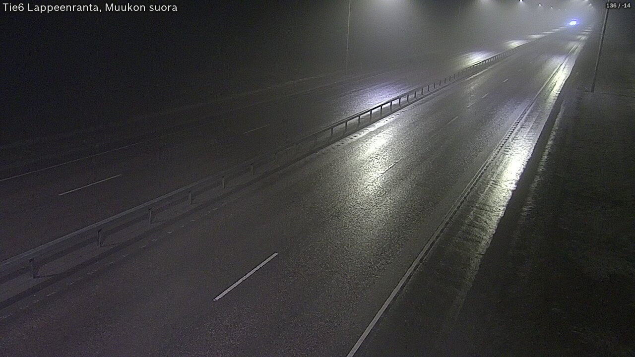 Weather Camera Image Road 6 Lappeenranta, Muukko straight, Lappeenranta, Etelä-Karjala