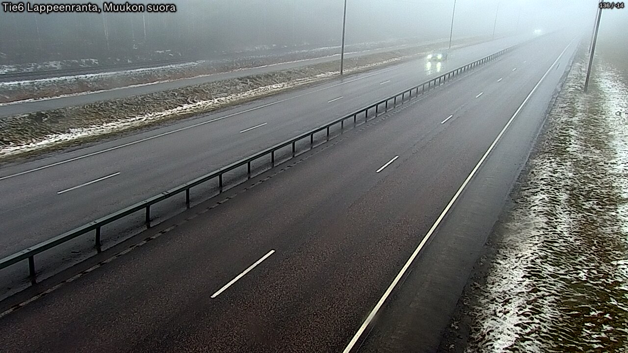 Weather Camera Image Tie 6 Villmanstrand, Muukko rakan, Lappeenranta, Etelä-Karjala