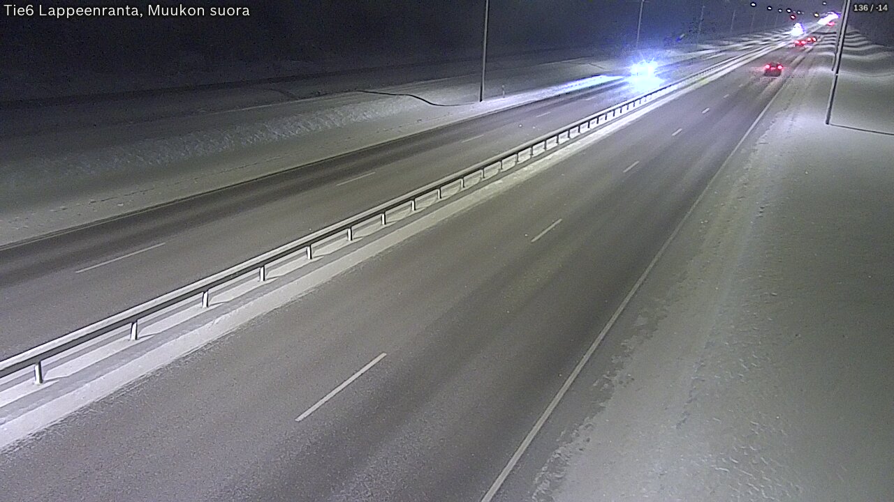 Weather Camera Image Road 6 Lappeenranta, Muukko straight, Lappeenranta, Etelä-Karjala