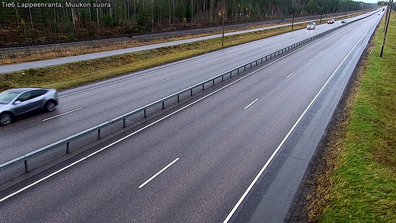 Weather Camera Image Road 6 Lappeenranta, Muukko straight, Lappeenranta, Etelä-Karjala