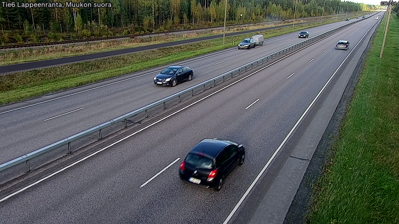 Weather Camera Image Road 6 Lappeenranta, Muukko straight, Lappeenranta, Etelä-Karjala