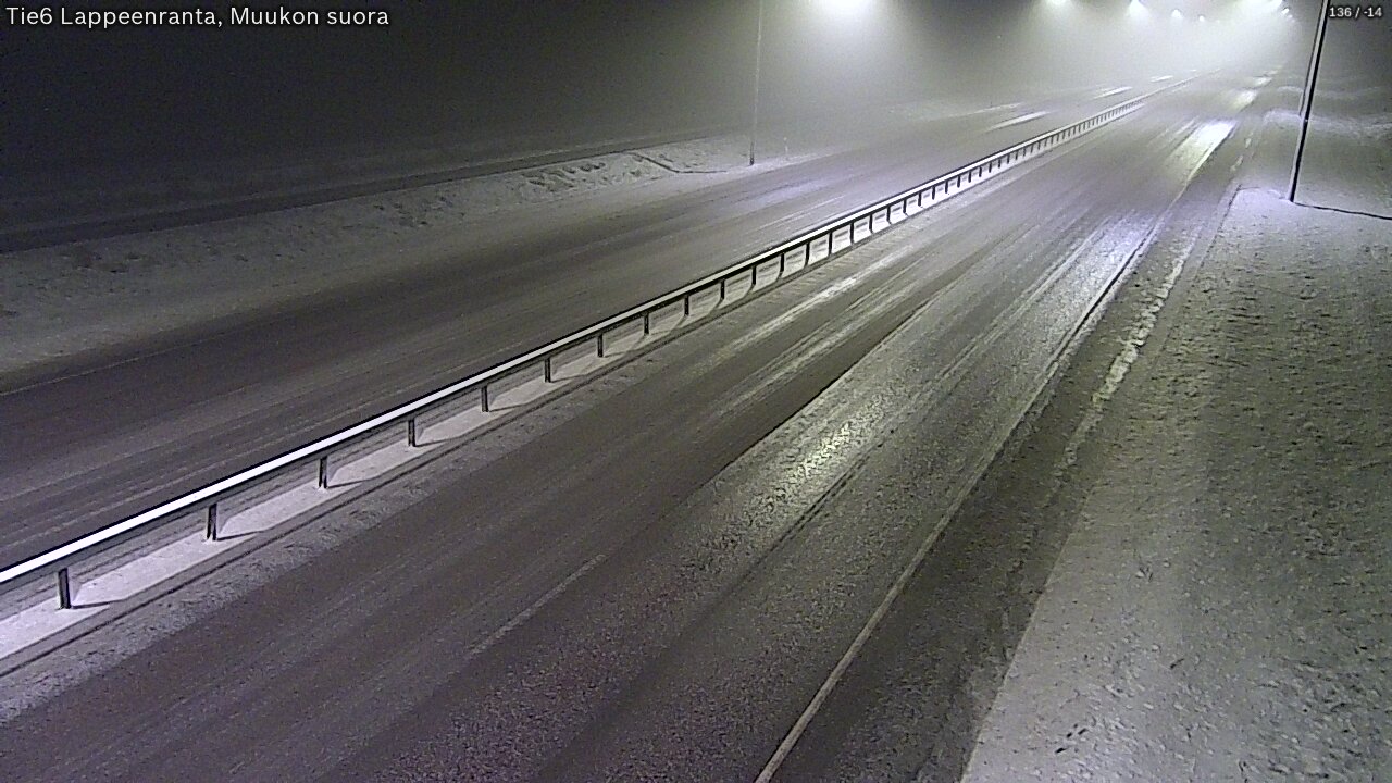 Weather Camera Image Tie 6 Villmanstrand, Muukko rakan, Lappeenranta, Etelä-Karjala