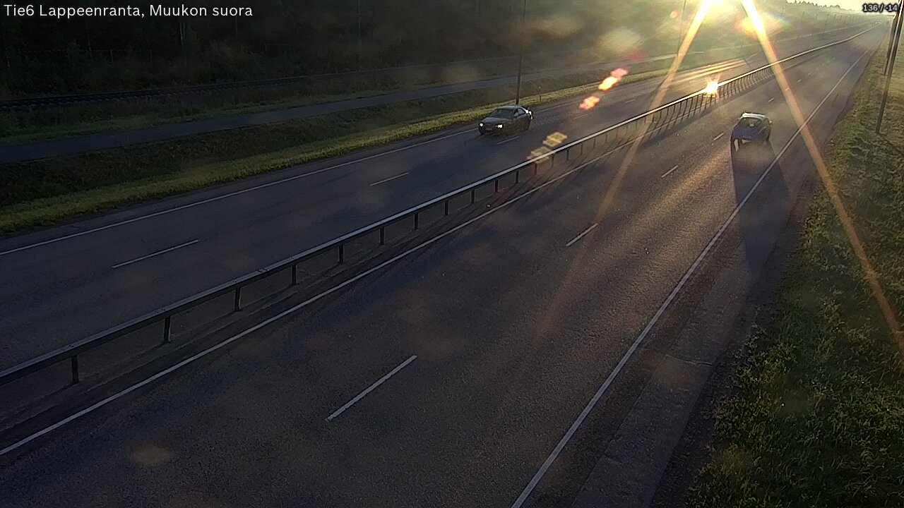 Weather Camera Image Road 6 Lappeenranta, Muukko straight, Lappeenranta, Etelä-Karjala