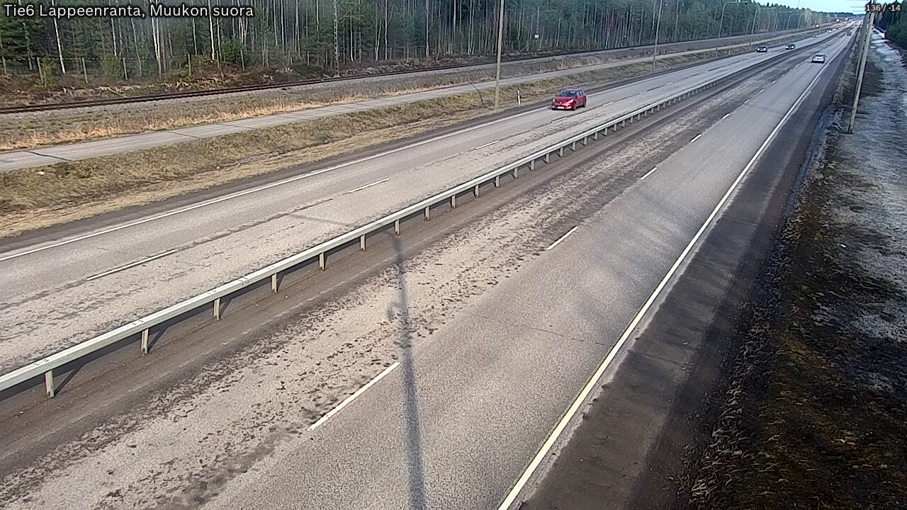 Weather Camera Image Road 6 Lappeenranta, Muukko straight, Lappeenranta, Etelä-Karjala
