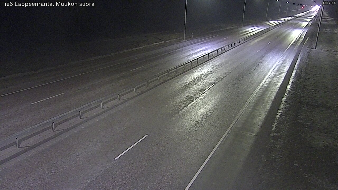 Weather Camera Image Road 6 Lappeenranta, Muukko straight, Lappeenranta, Etelä-Karjala