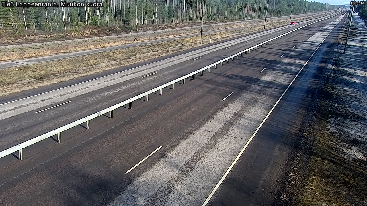 Weather Camera Image Road 6 Lappeenranta, Muukko straight, Lappeenranta, Etelä-Karjala