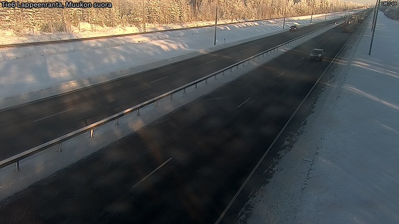 Weather Camera Image Road 6 Lappeenranta, Muukko straight, Lappeenranta, Etelä-Karjala