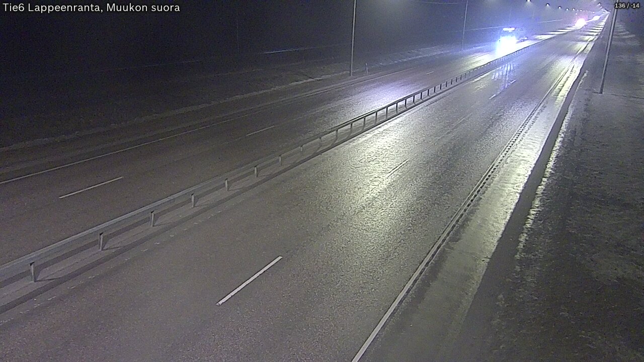 Weather Camera Image Road 6 Lappeenranta, Muukko straight, Lappeenranta, Etelä-Karjala