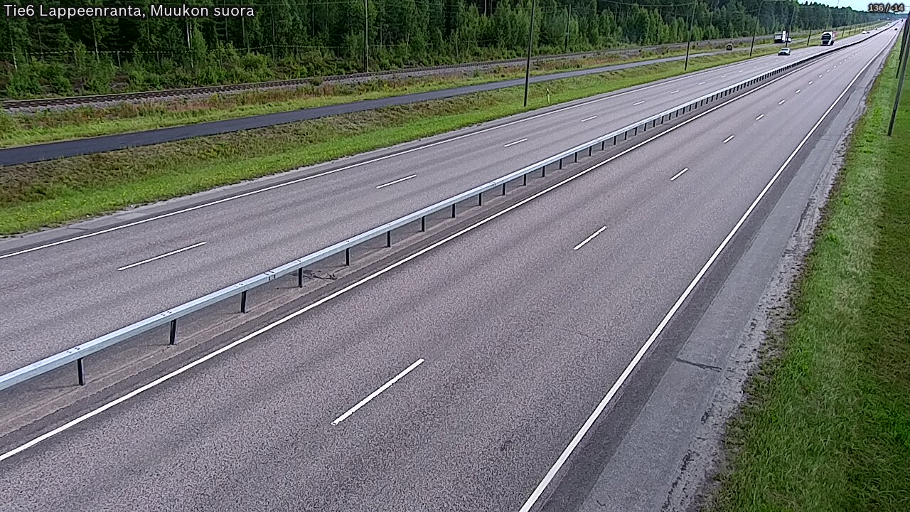Weather Camera Image Road 6 Lappeenranta, Muukko straight, Lappeenranta, Etelä-Karjala
