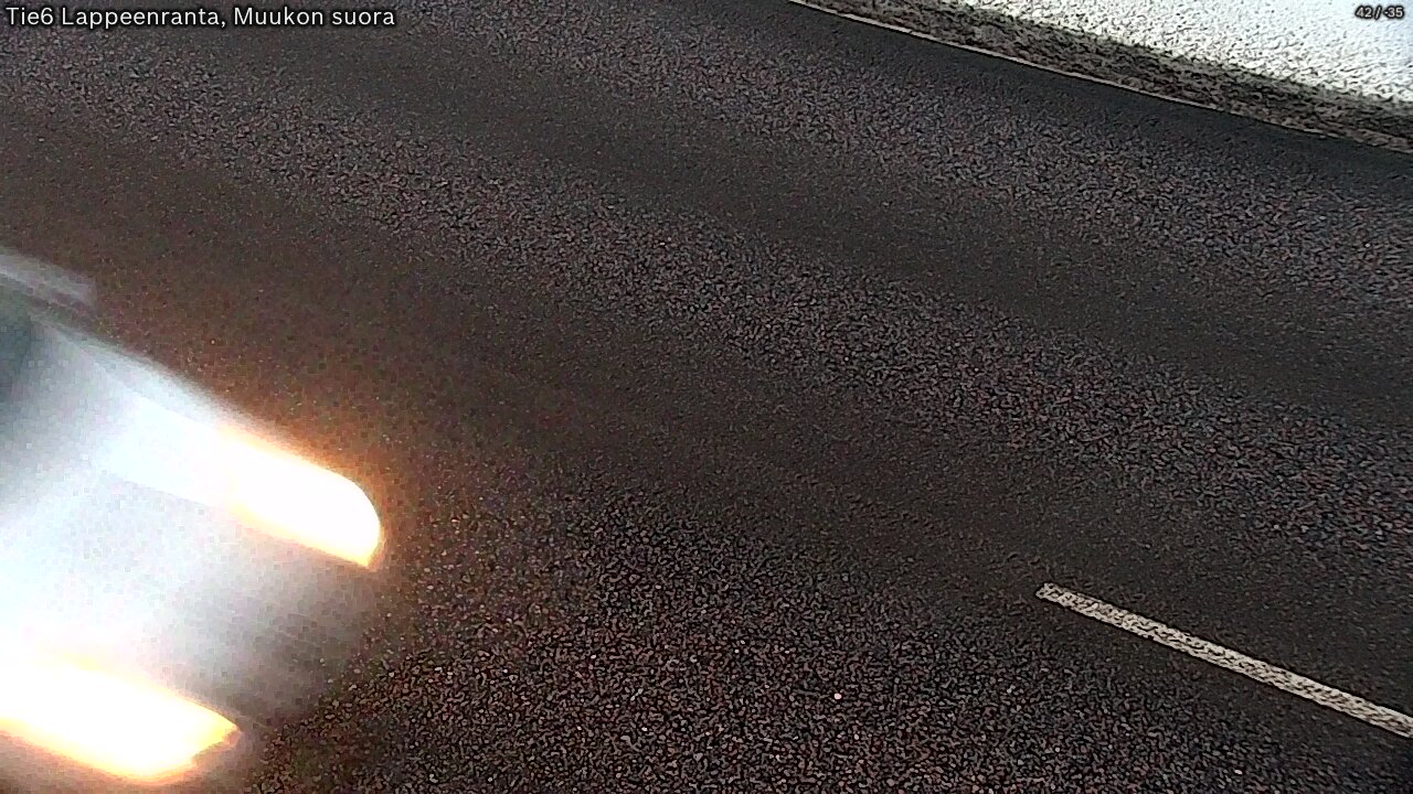 Weather Camera Image Road 6 Lappeenranta, Muukko straight, Lappeenranta, Etelä-Karjala