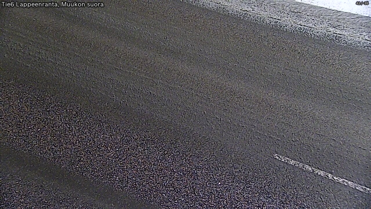Weather Camera Image Road 6 Lappeenranta, Muukko straight, Lappeenranta, Etelä-Karjala