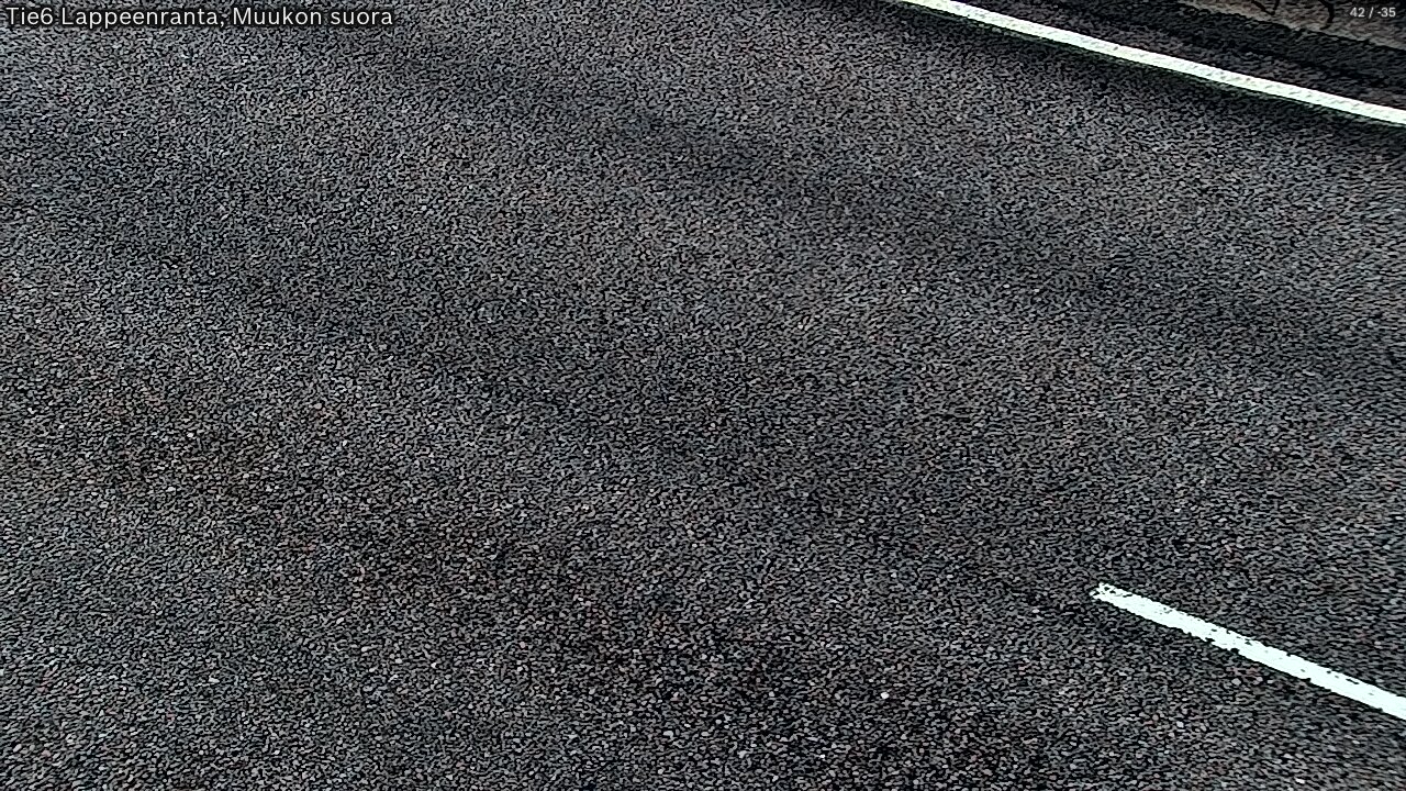 Weather Camera Image Road 6 Lappeenranta, Muukko straight, Lappeenranta, Etelä-Karjala