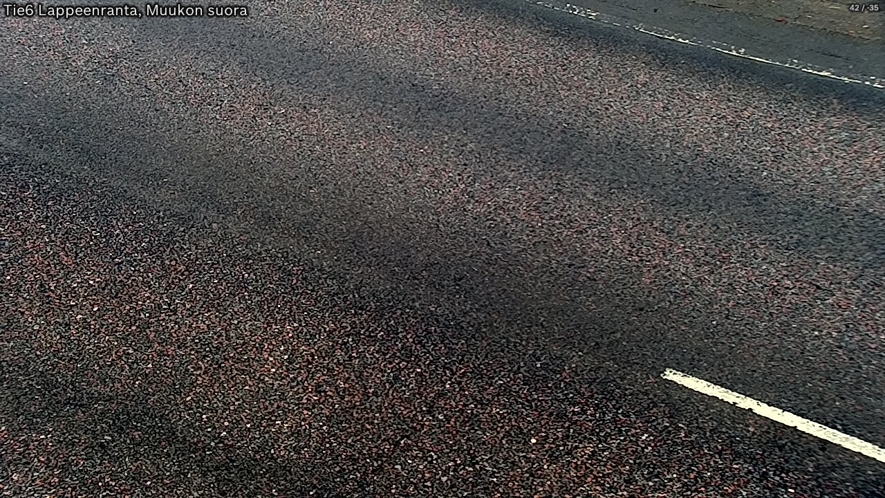 Weather Camera Image Road 6 Lappeenranta, Muukko straight, Lappeenranta, Etelä-Karjala