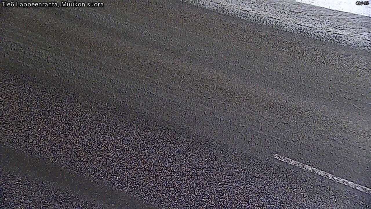 Weather Camera Image Road 6 Lappeenranta, Muukko straight, Lappeenranta, Etelä-Karjala