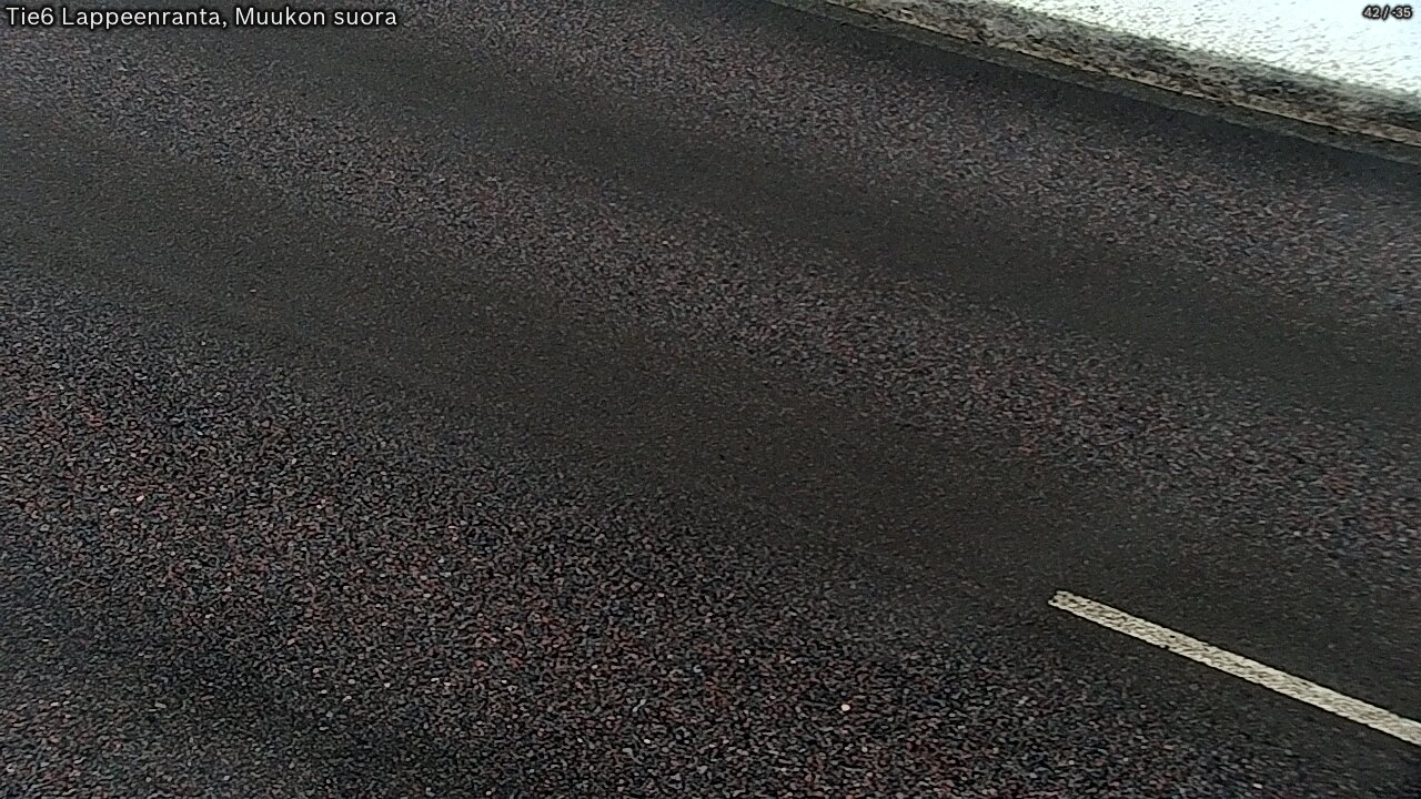 Weather Camera Image Road 6 Lappeenranta, Muukko straight, Lappeenranta, Etelä-Karjala
