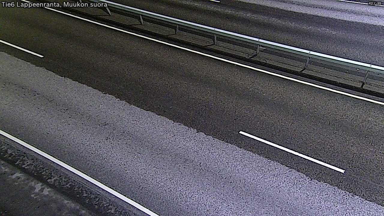 Weather Camera Image Road 6 Lappeenranta, Muukko straight, Lappeenranta, Etelä-Karjala