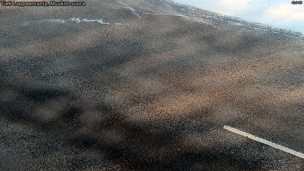 Weather Camera Image Road 6 Lappeenranta, Muukko straight, Lappeenranta, Etelä-Karjala