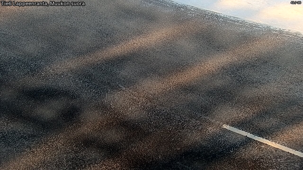 Weather Camera Image Road 6 Lappeenranta, Muukko straight, Lappeenranta, Etelä-Karjala