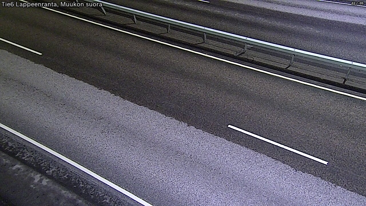 Weather Camera Image Road 6 Lappeenranta, Muukko straight, Lappeenranta, Etelä-Karjala
