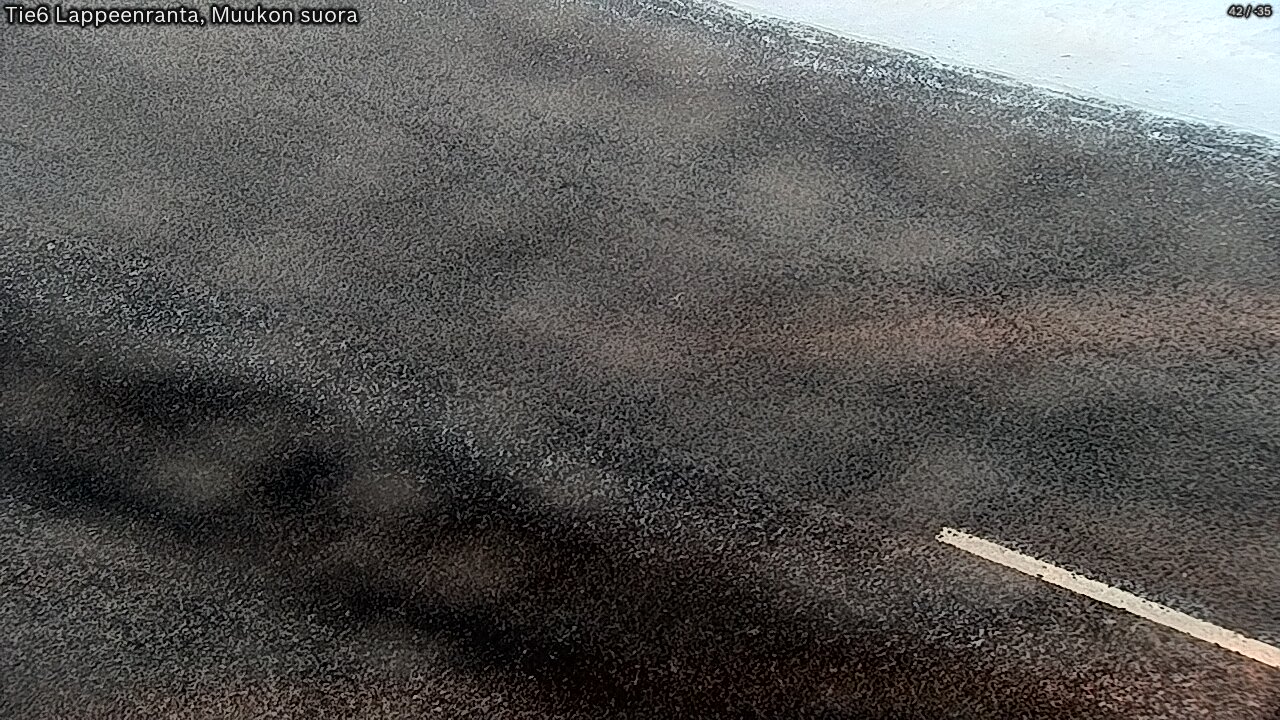 Weather Camera Image Road 6 Lappeenranta, Muukko straight, Lappeenranta, Etelä-Karjala