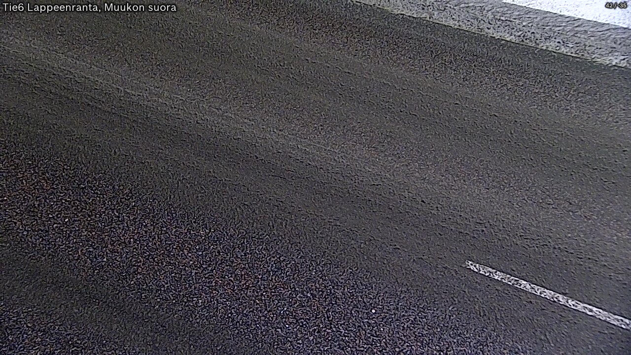 Weather Camera Image Road 6 Lappeenranta, Muukko straight, Lappeenranta, Etelä-Karjala