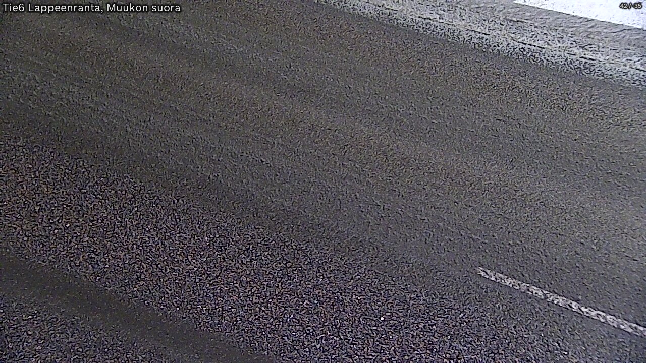 Weather Camera Image Road 6 Lappeenranta, Muukko straight, Lappeenranta, Etelä-Karjala