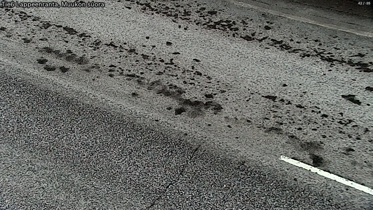 Weather Camera Image Road 6 Lappeenranta, Muukko straight, Lappeenranta, Etelä-Karjala