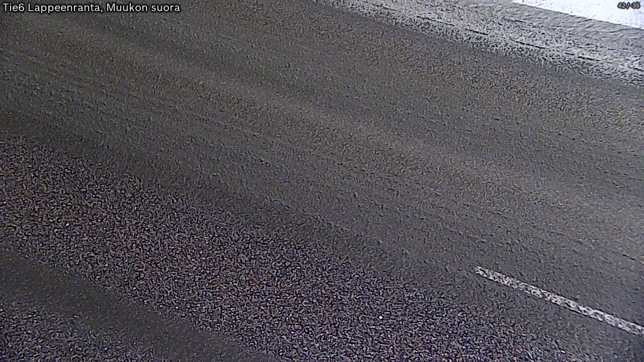 Weather Camera Image Road 6 Lappeenranta, Muukko straight, Lappeenranta, Etelä-Karjala