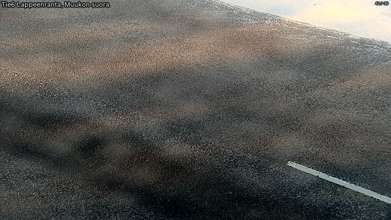 Weather Camera Image Road 6 Lappeenranta, Muukko straight, Lappeenranta, Etelä-Karjala