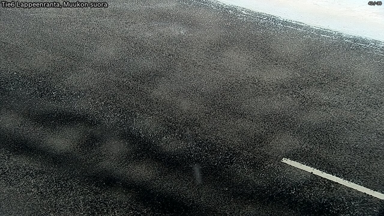 Weather Camera Image Road 6 Lappeenranta, Muukko straight, Lappeenranta, Etelä-Karjala