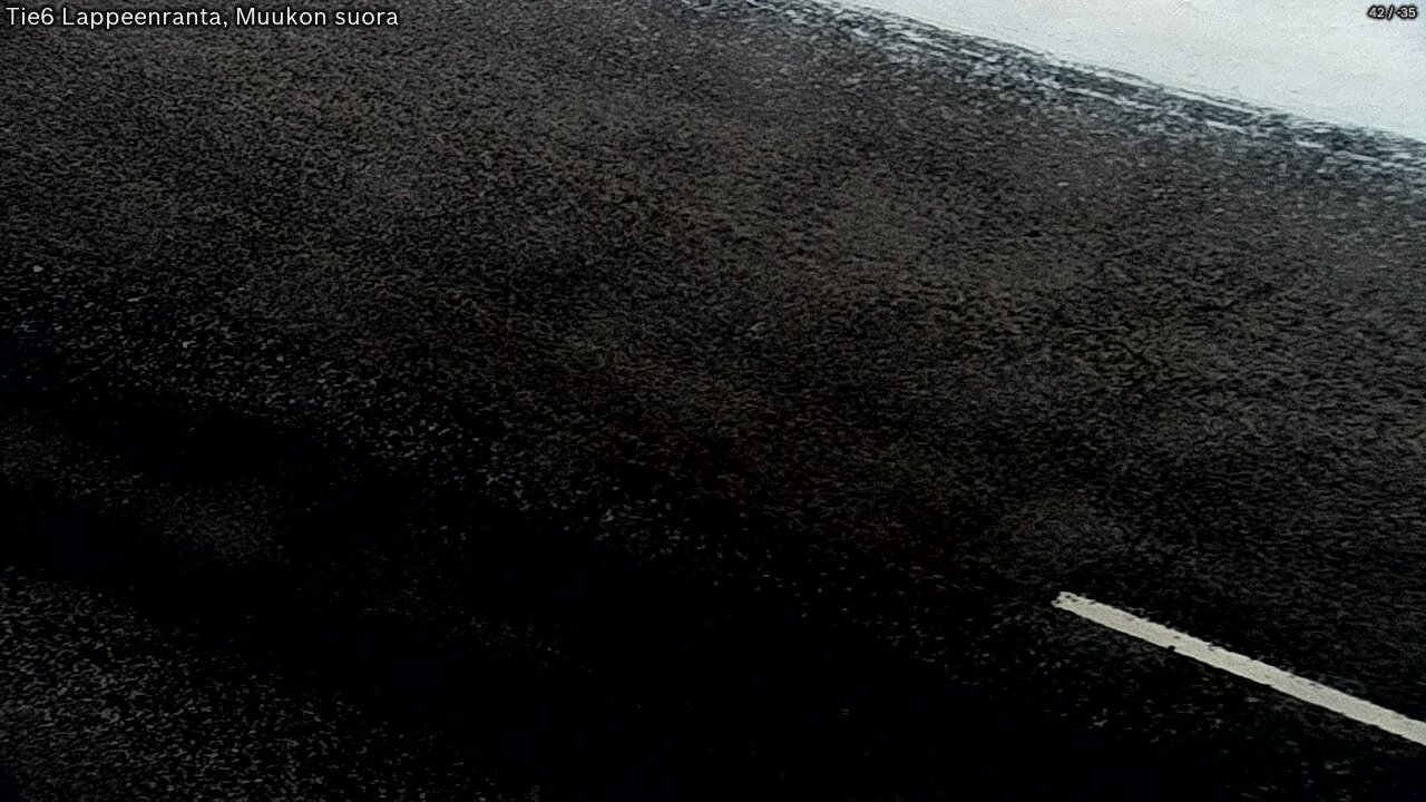 Weather Camera Image Road 6 Lappeenranta, Muukko straight, Lappeenranta, Etelä-Karjala