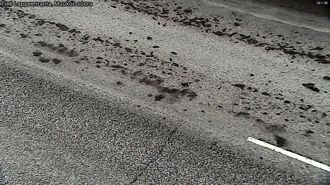 Weather Camera Image Road 6 Lappeenranta, Muukko straight, Lappeenranta, Etelä-Karjala