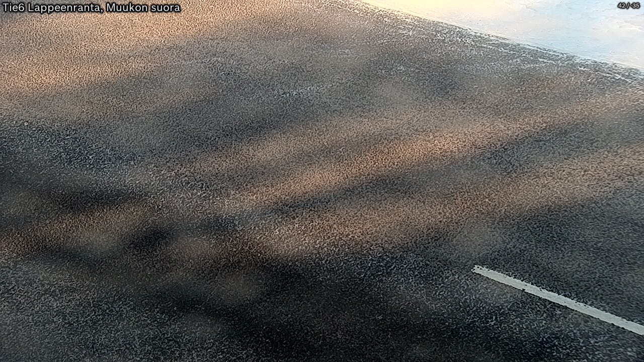 Weather Camera Image Road 6 Lappeenranta, Muukko straight, Lappeenranta, Etelä-Karjala