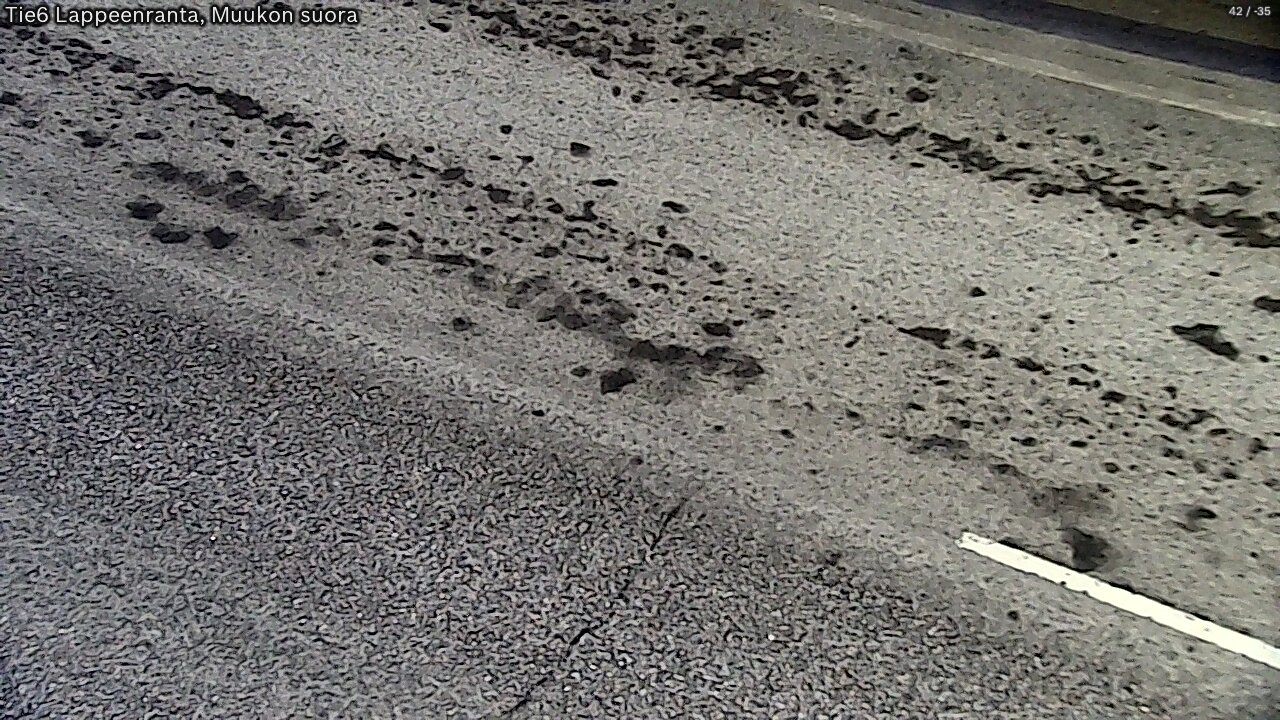 Weather Camera Image Road 6 Lappeenranta, Muukko straight, Lappeenranta, Etelä-Karjala
