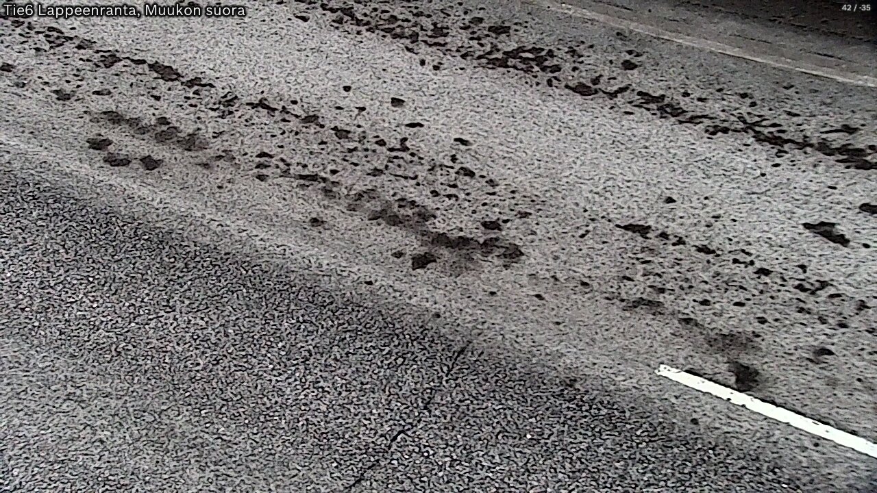 Weather Camera Image Road 6 Lappeenranta, Muukko straight, Lappeenranta, Etelä-Karjala
