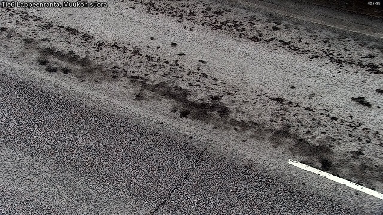 Weather Camera Image Road 6 Lappeenranta, Muukko straight, Lappeenranta, Etelä-Karjala