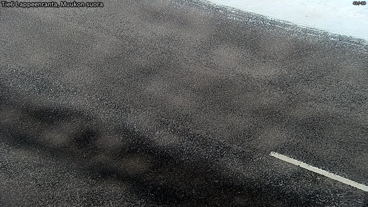 Weather Camera Image Road 6 Lappeenranta, Muukko straight, Lappeenranta, Etelä-Karjala