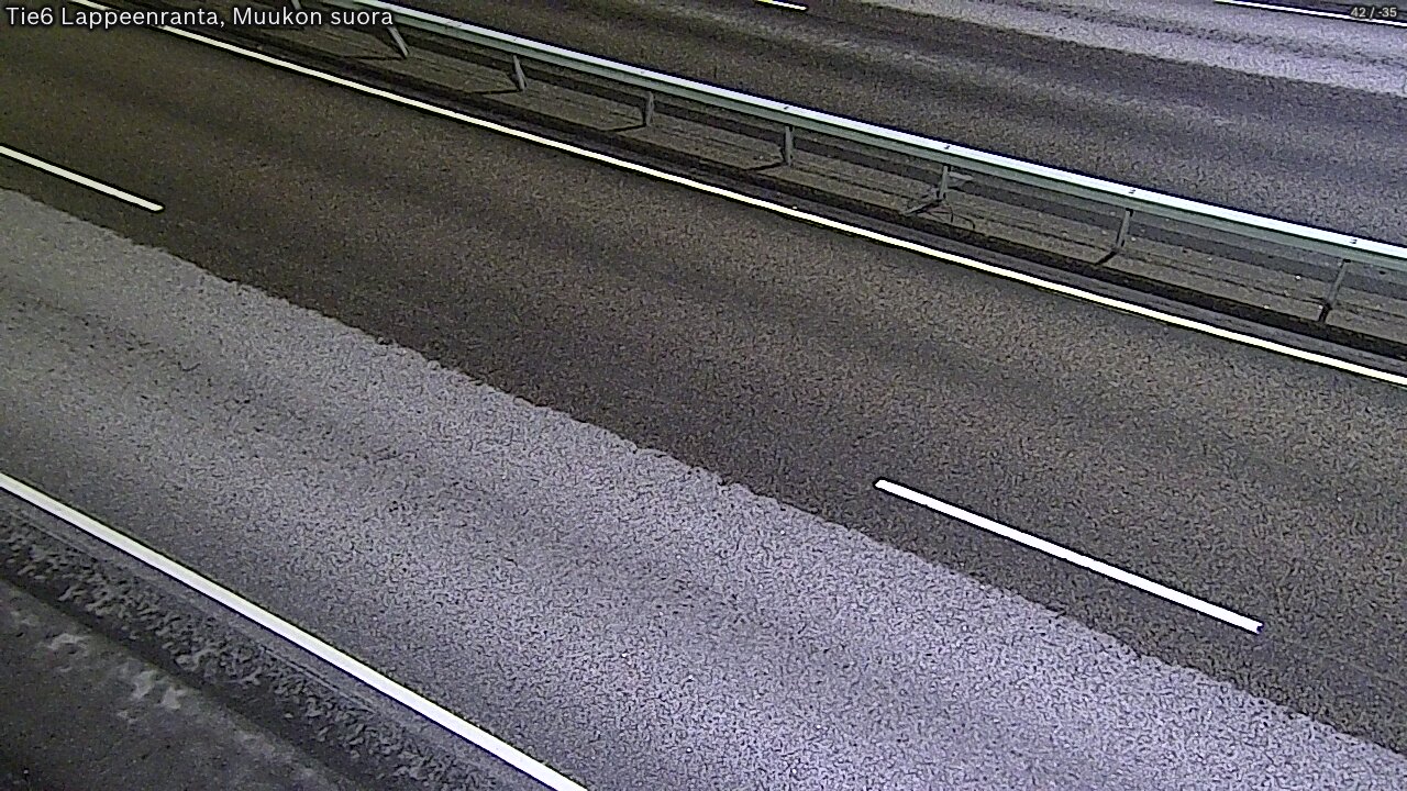 Weather Camera Image Road 6 Lappeenranta, Muukko straight, Lappeenranta, Etelä-Karjala