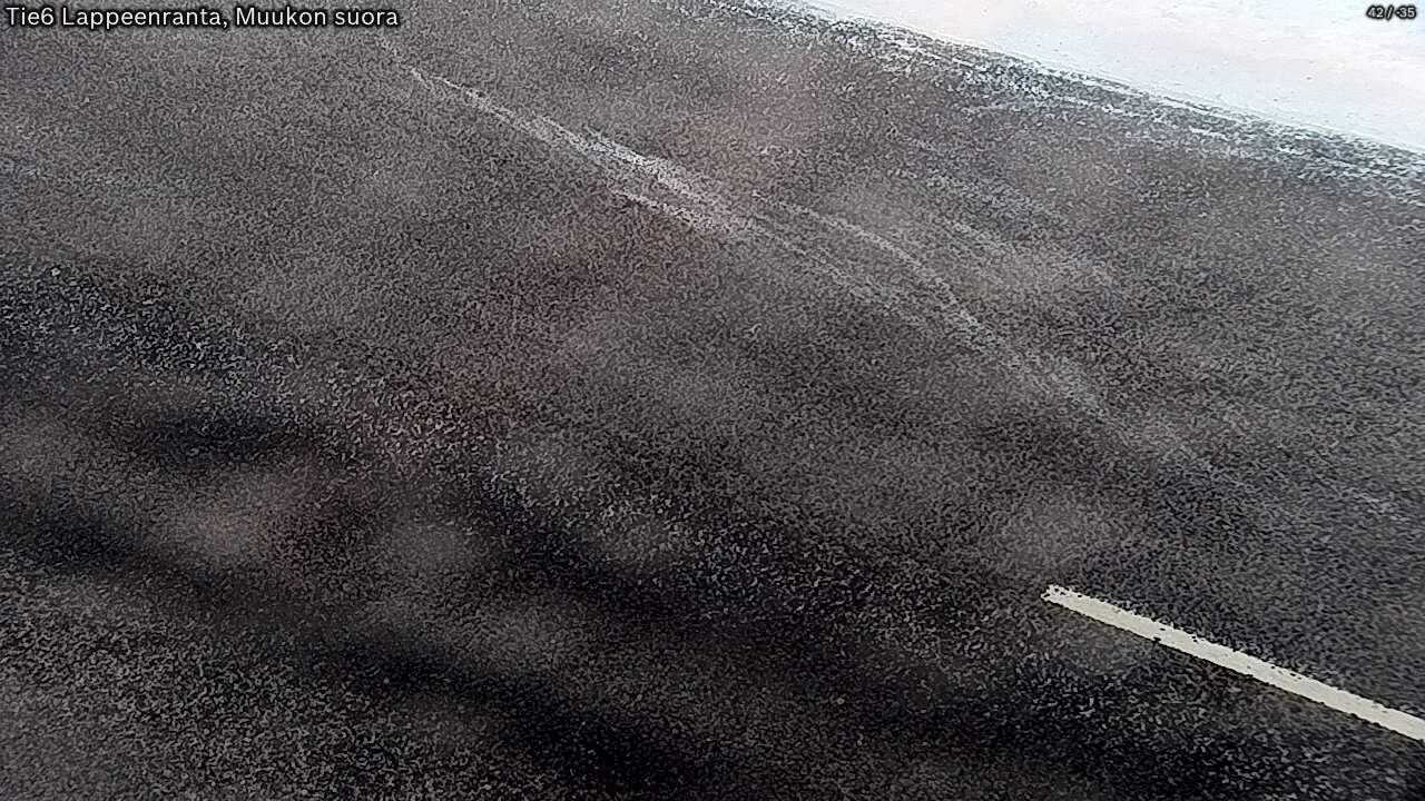 Weather Camera Image Road 6 Lappeenranta, Muukko straight, Lappeenranta, Etelä-Karjala