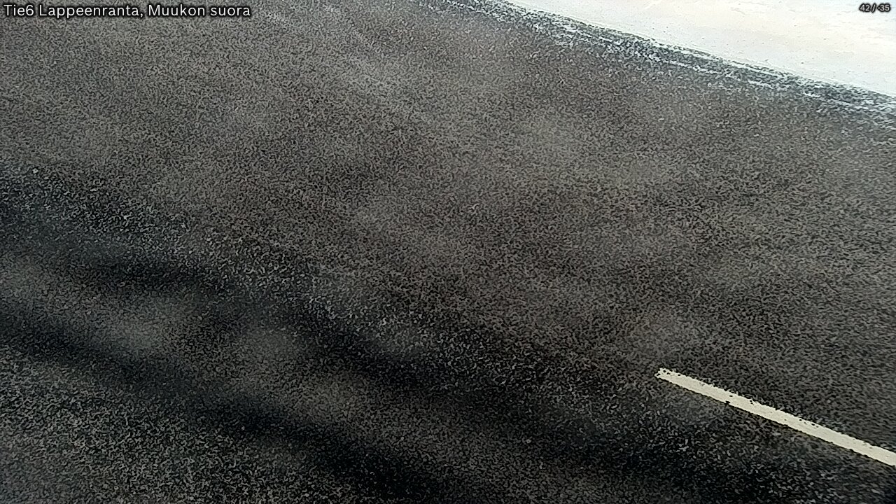 Weather Camera Image Road 6 Lappeenranta, Muukko straight, Lappeenranta, Etelä-Karjala