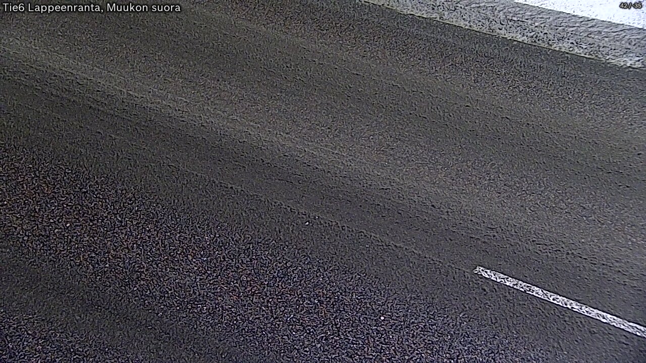 Weather Camera Image Road 6 Lappeenranta, Muukko straight, Lappeenranta, Etelä-Karjala