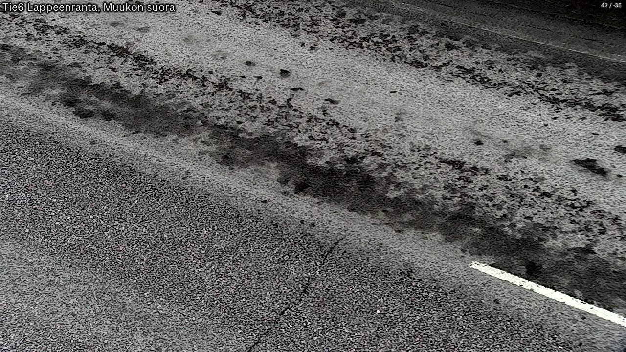 Weather Camera Image Road 6 Lappeenranta, Muukko straight, Lappeenranta, Etelä-Karjala