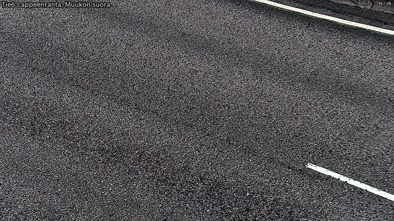 Weather Camera Image Road 6 Lappeenranta, Muukko straight, Lappeenranta, Etelä-Karjala