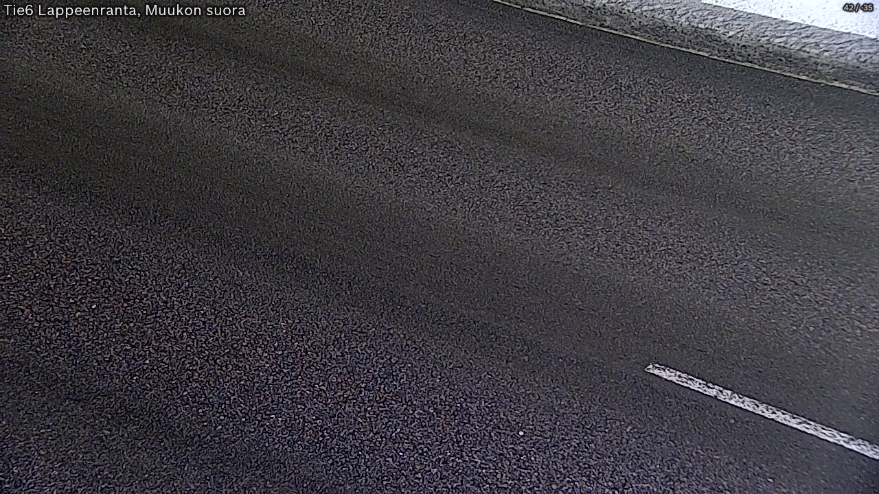 Weather Camera Image Road 6 Lappeenranta, Muukko straight, Lappeenranta, Etelä-Karjala