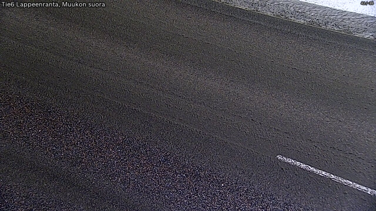Weather Camera Image Road 6 Lappeenranta, Muukko straight, Lappeenranta, Etelä-Karjala