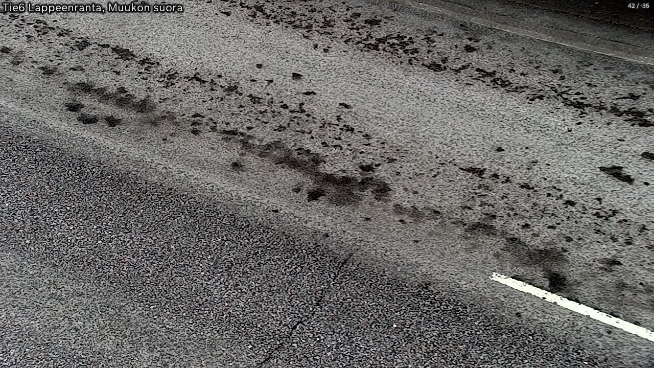 Weather Camera Image Road 6 Lappeenranta, Muukko straight, Lappeenranta, Etelä-Karjala