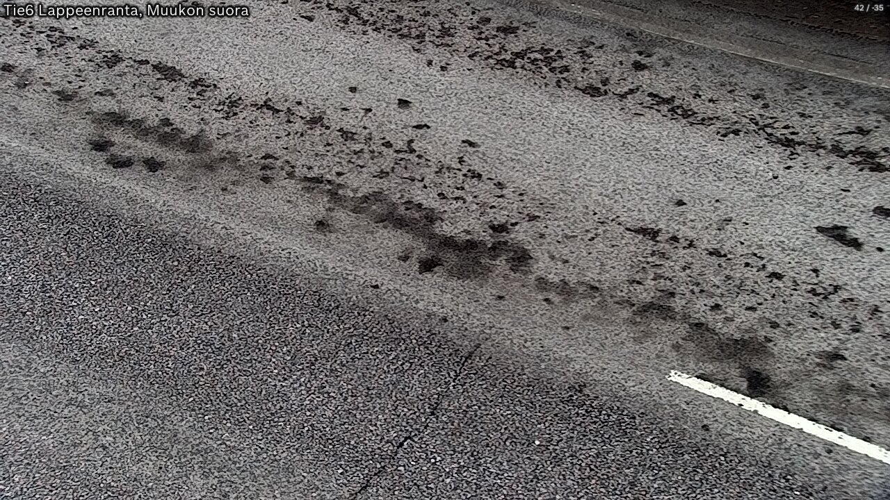 Weather Camera Image Road 6 Lappeenranta, Muukko straight, Lappeenranta, Etelä-Karjala