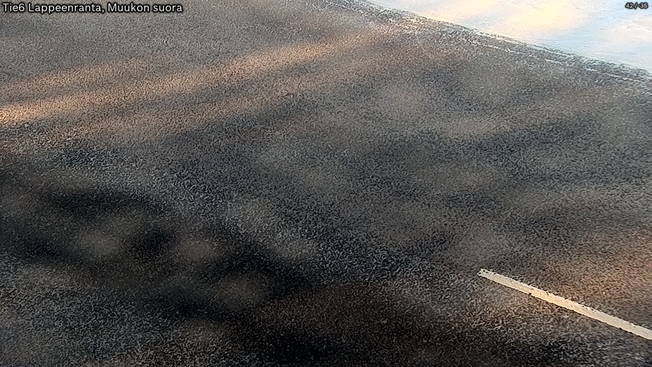 Weather Camera Image Road 6 Lappeenranta, Muukko straight, Lappeenranta, Etelä-Karjala